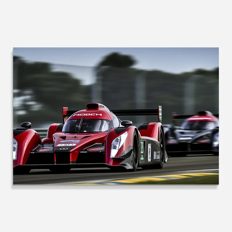 Sale Glasbild Red Racing Cars