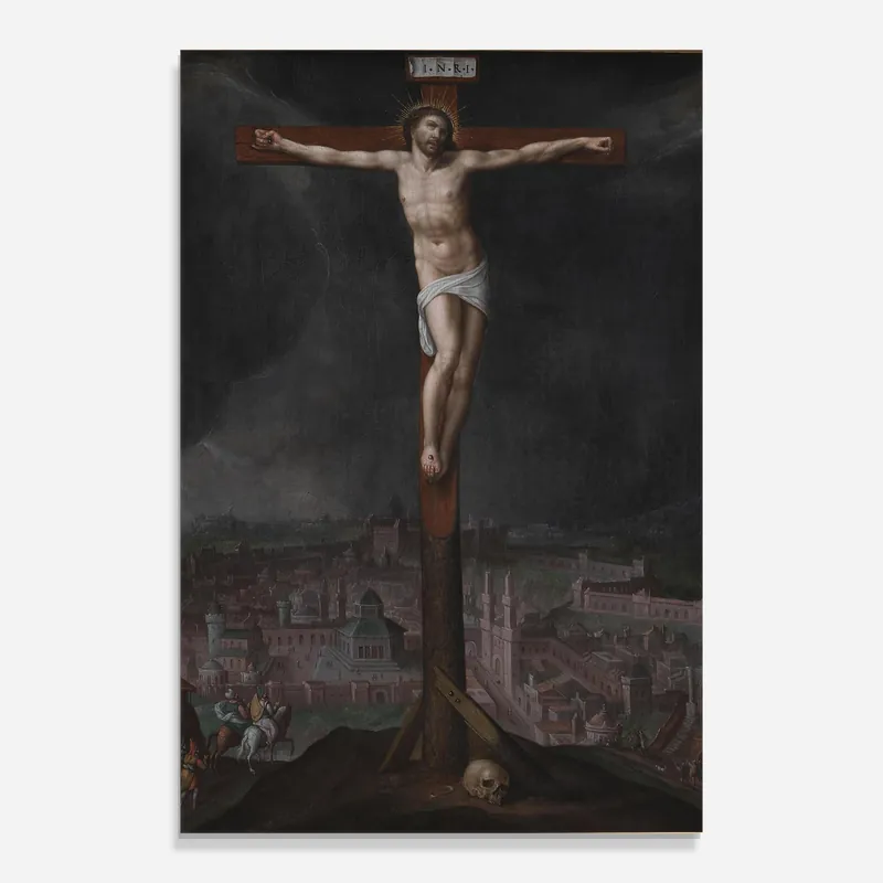 Bestpreis Glasbild Dark Cloud Jesus