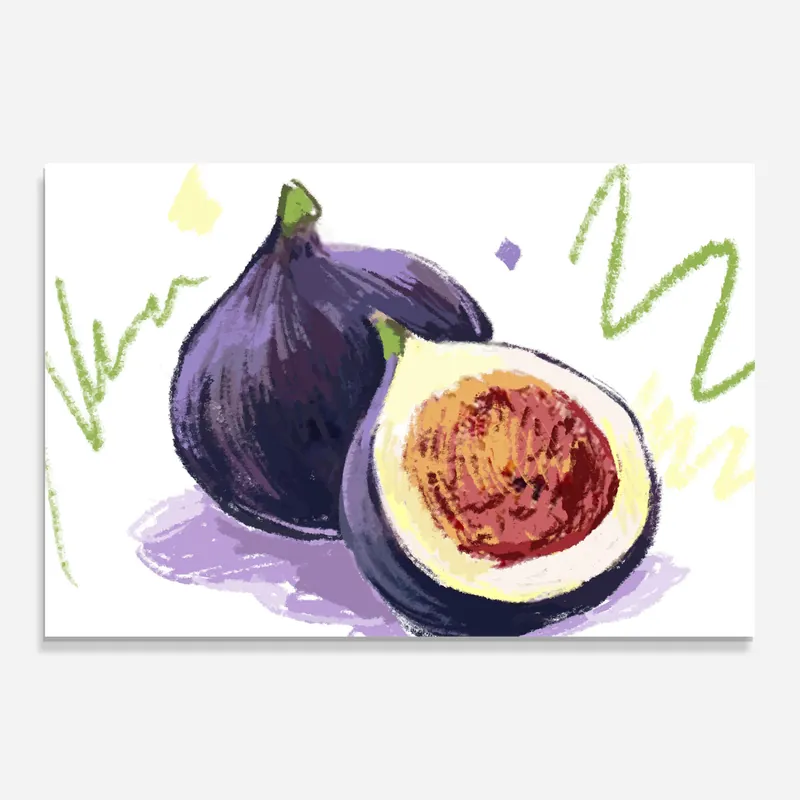 Sichere Zahlung Glasbild Purple Line Fruit