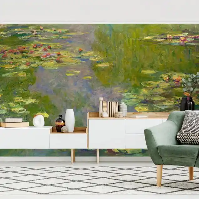 Claude Monet - Grüne Seerosen Fototapete • Vliestapete + Kleister • hergestellt in Deutschland Solange Der Vorrat Reicht