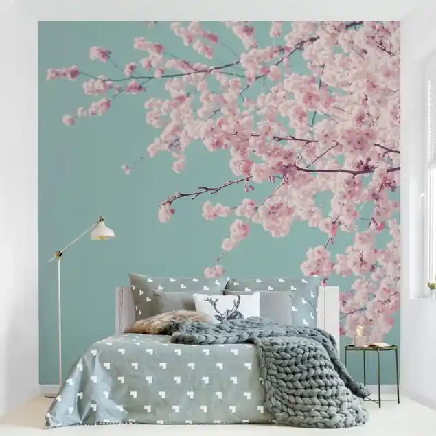 Markenprodukt Japanische Kirschblüte Fototapete • Vliestapete + Kleister • hergestellt in Deutschland