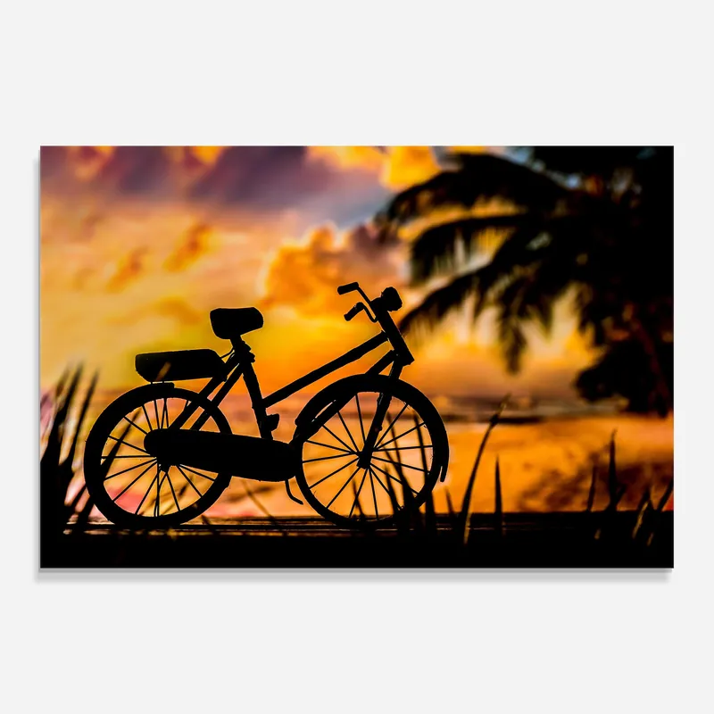 Glasbild Palm Bike Bestpreis