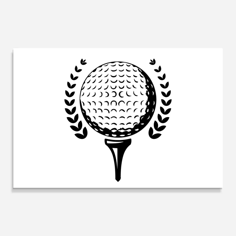 Glasbild Golf Shilouette Markenware