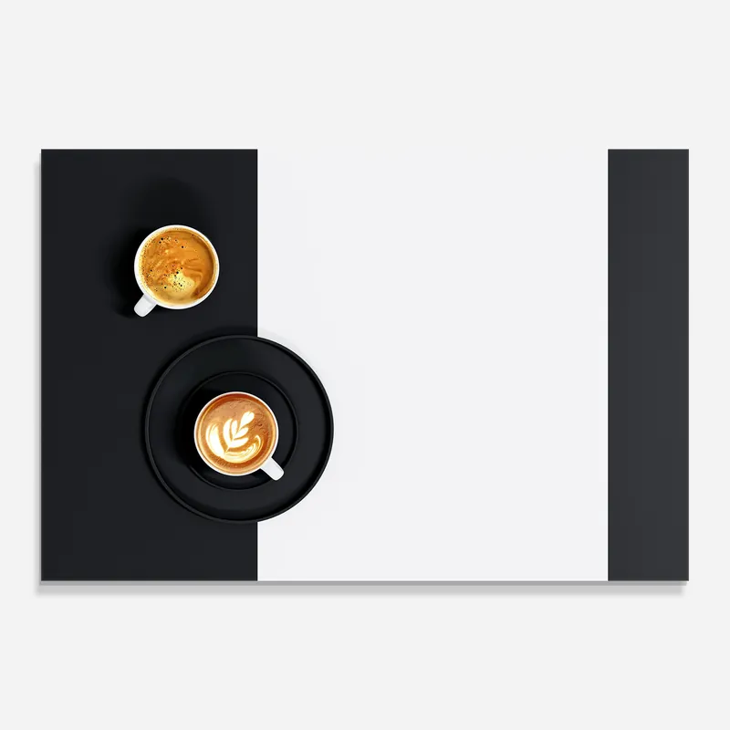 Glasbild White Coffee Cup Preis Gesenkt