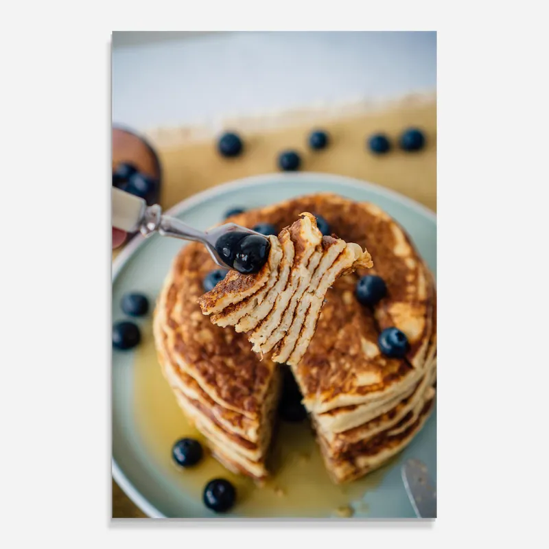 Begrenztes Angebot Glasbild Pancakes