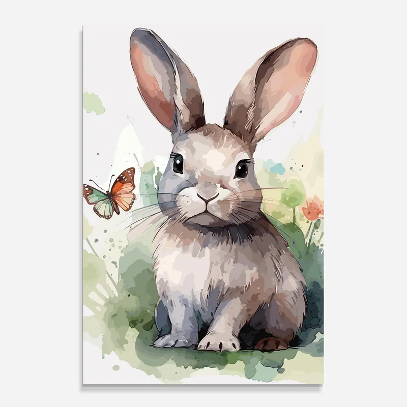 Sale Glasbild Pretty Bunny Art