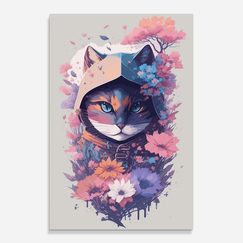 Top-Preis Glasbild Purple Cat