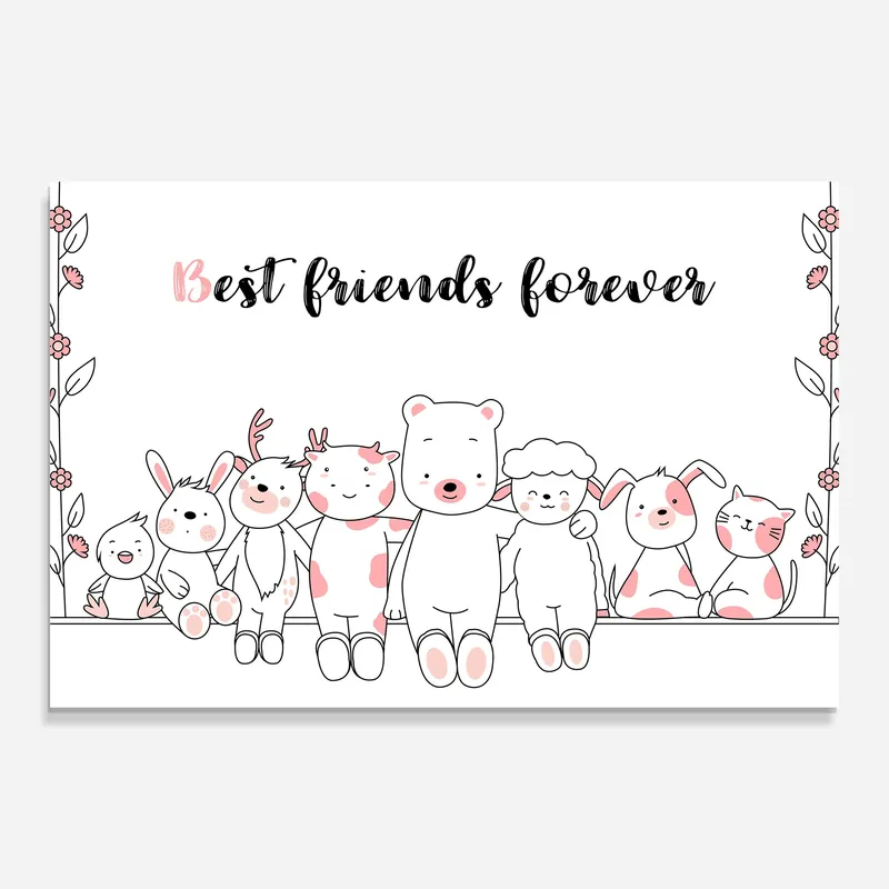 Finale Aktion Glasbild Friends Forever