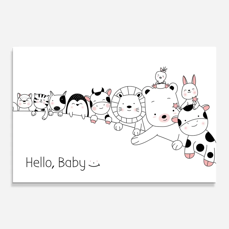 Schnäppchen Glasbild Hello Baby