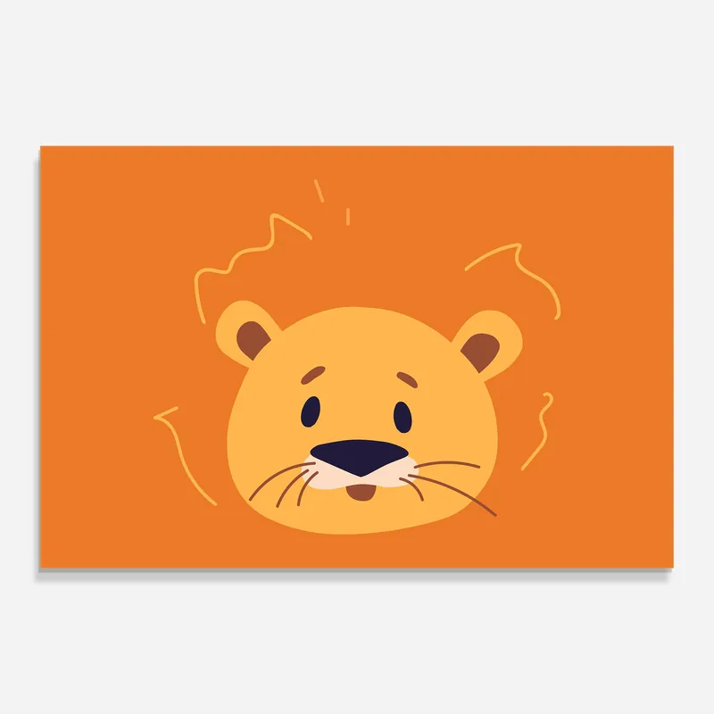 Neue Kollektion Glasbild Lion Face Portrait