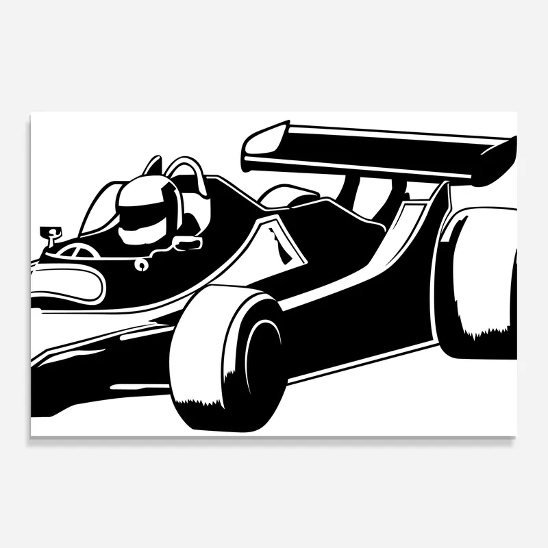 Glasbild White Black F1 Geprüft