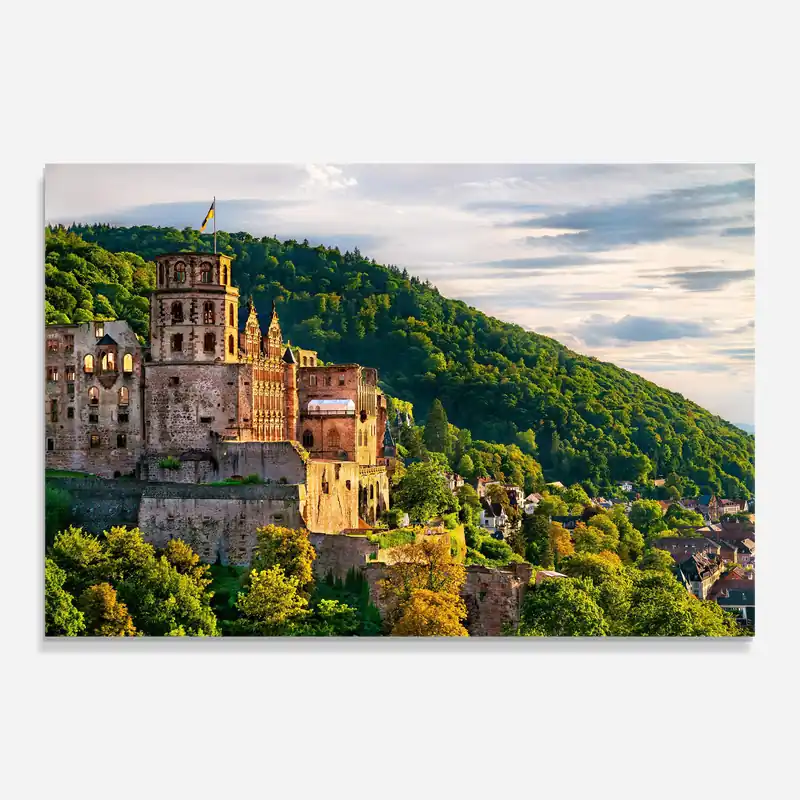 Glasbild Ruins Heidelberg Germany Wochenendangebot