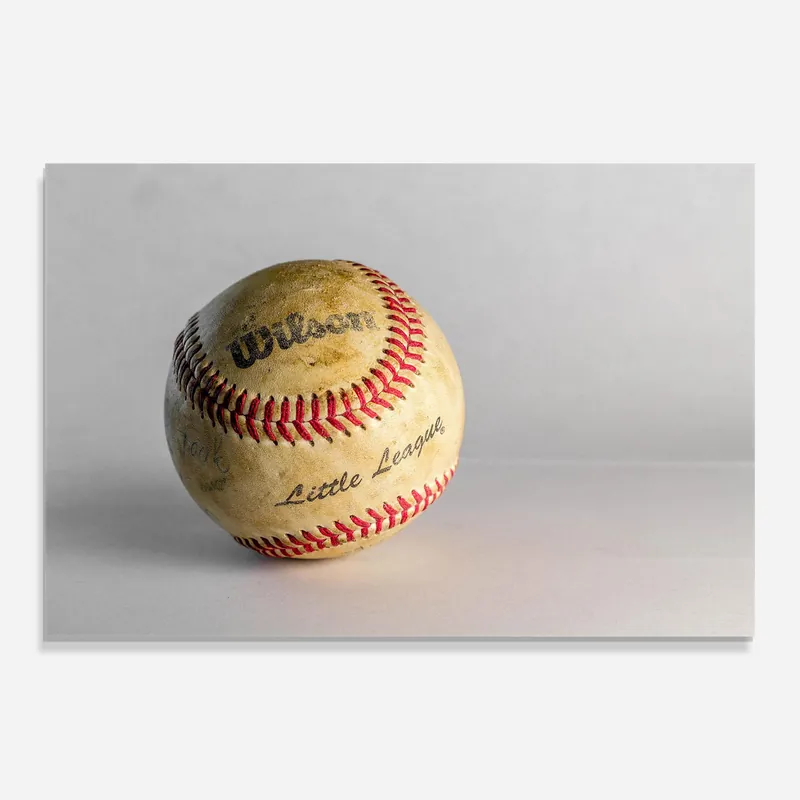 Glasbild Cream Baseball Ball Top-Preis