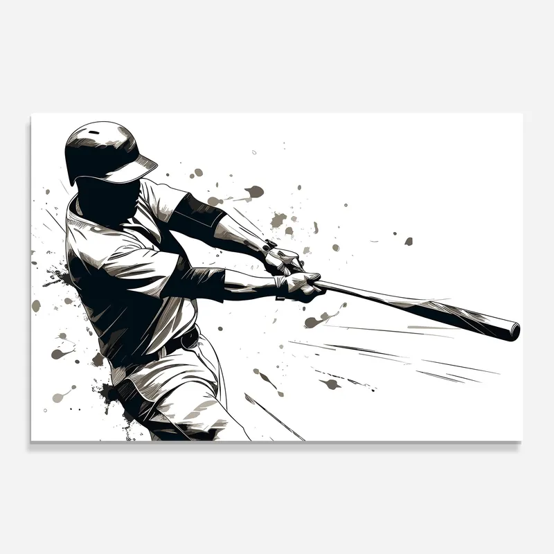 Glasbild Grey Baseball Sonderaktion