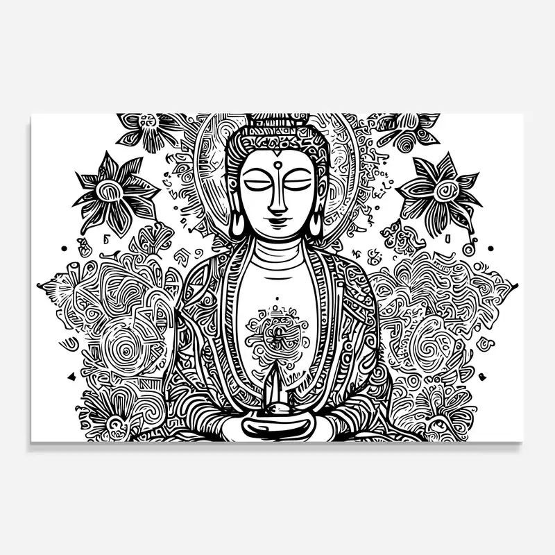 Glasbild Yoga Ornaments Angebot
