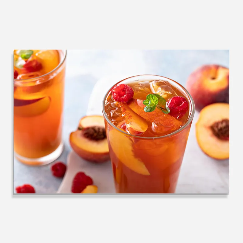 Finale Aktion Glasbild Peach Raspberry Tea