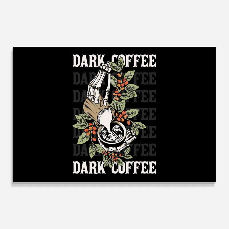 Glasbild Dark Coffee Rabatt
