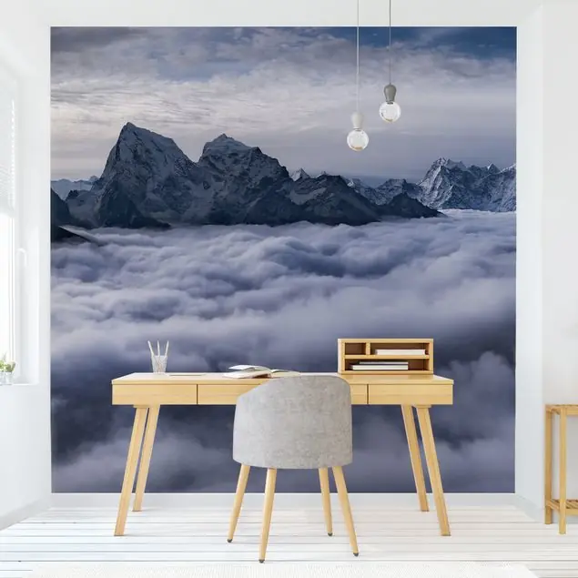 Versand Am Gleichen Tag Wolkenmeer im Himalaya Fototapete • Vliestapete + Kleister • hergestellt in Deutschland