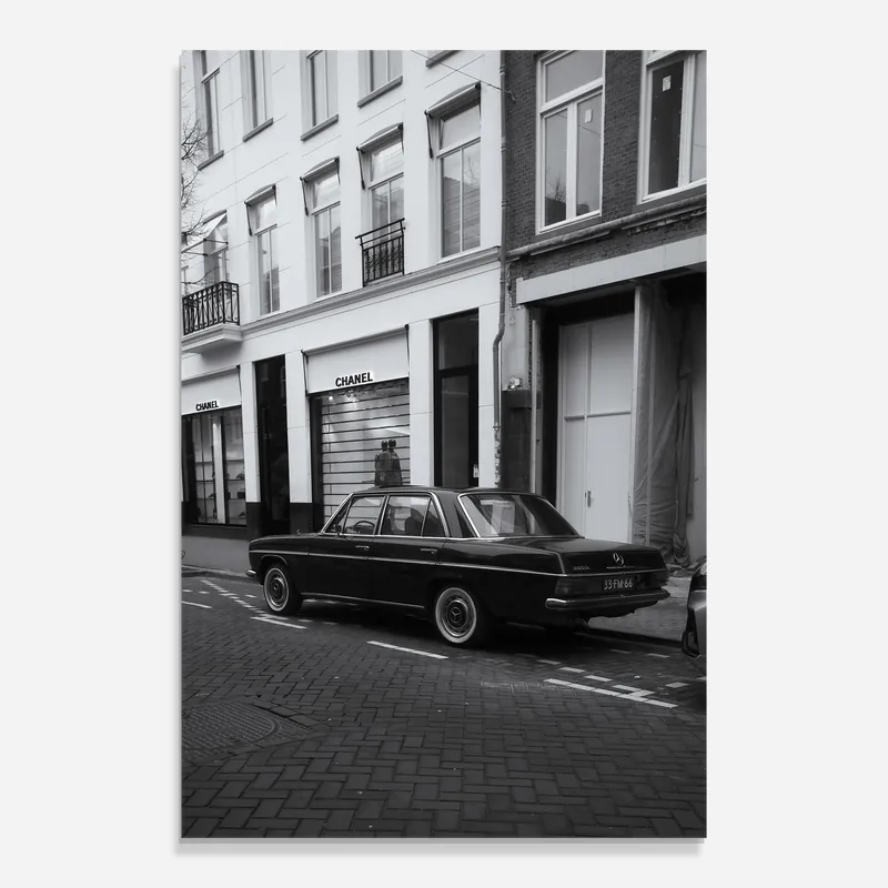 Glasbild Black Old Car Neue Ware