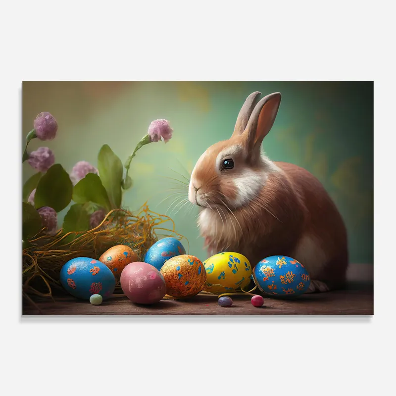 Glasbild Cute Baby Rabbit Bestpreis