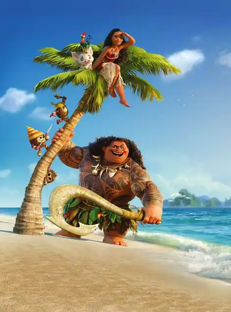Vaiana - Moana and Maui Fototapete Solange Der Vorrat Reicht