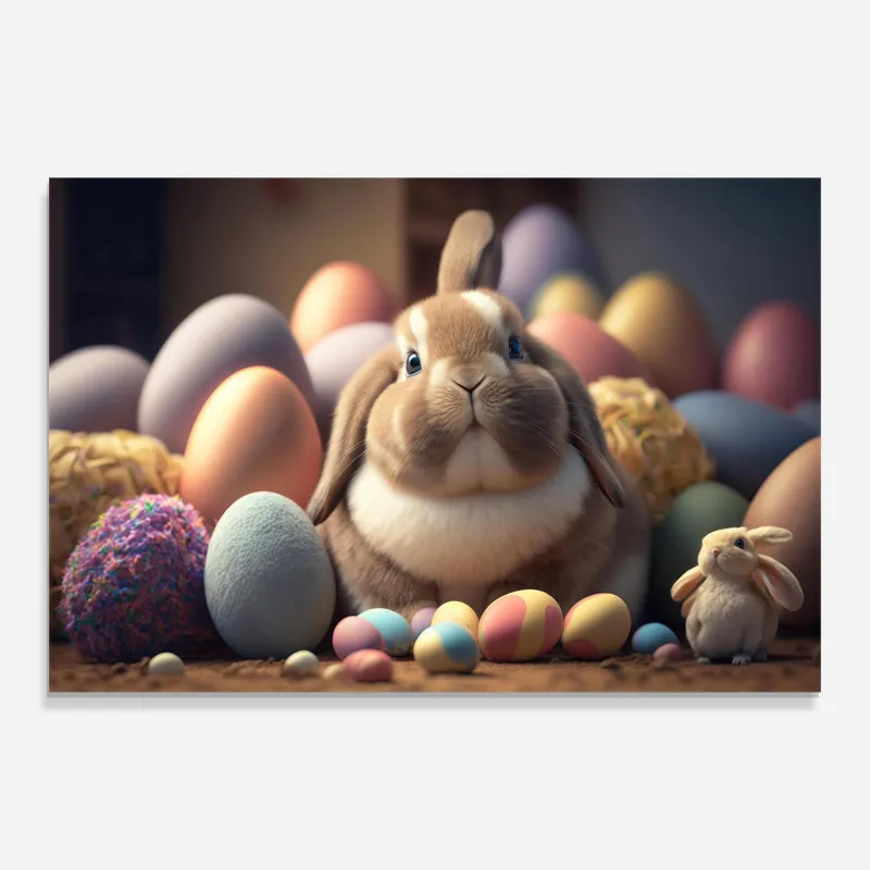 Glasbild Happy Bunny Preiswert