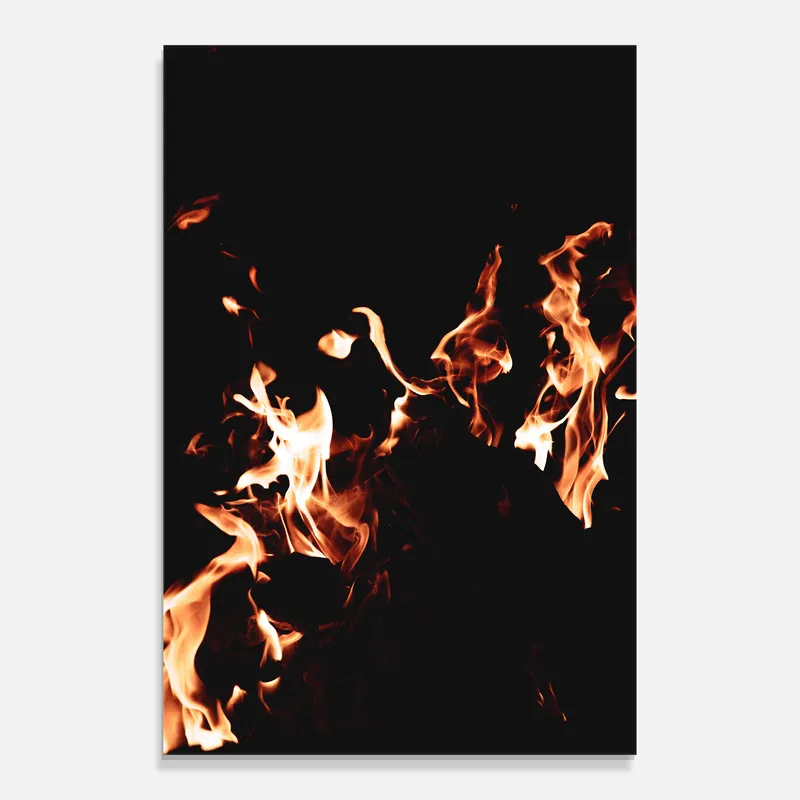 Glasbild Red Grey Fire Direktkauf
