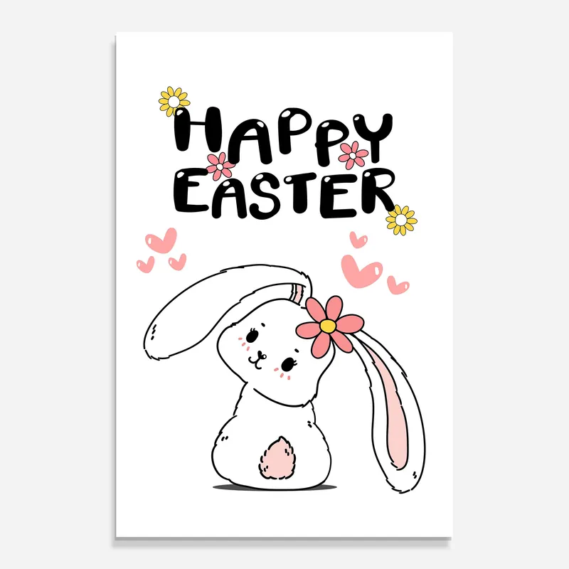 Kostenfreie Lieferung Glasbild Cute Spring Bunny