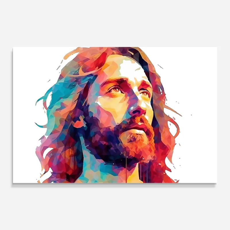 Glasbild Colorful Jesus Direkt Vom Hersteller
