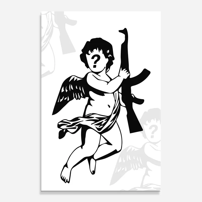 Jetzt Bestellen Glasbild Angel Gun