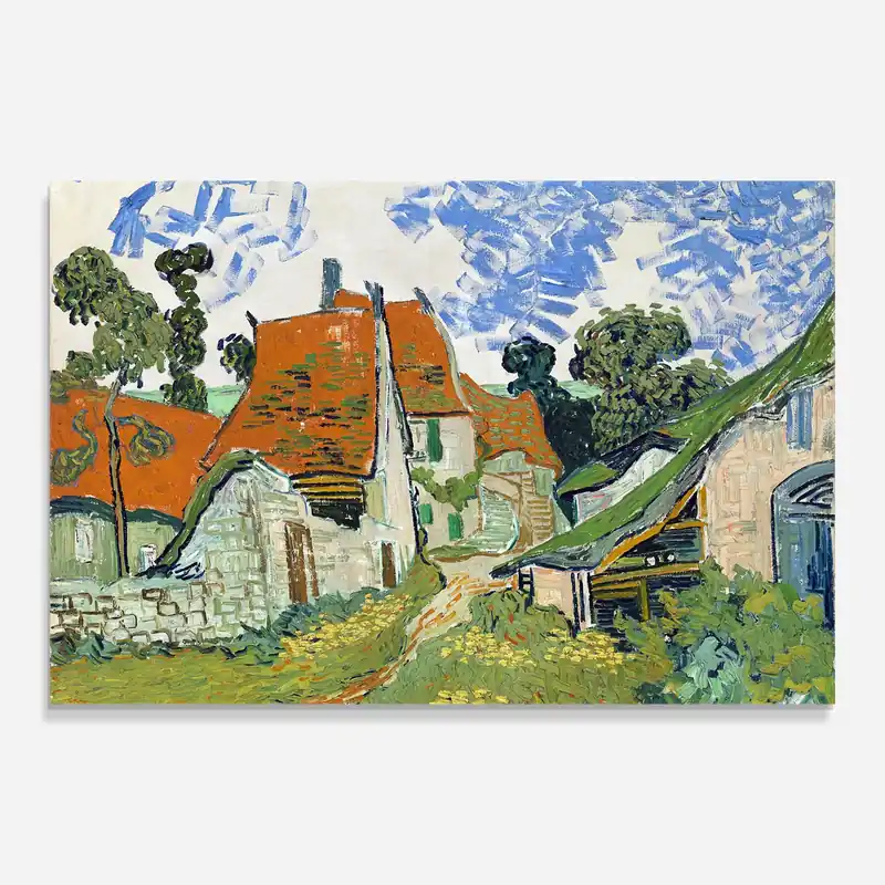 Gratis Versand Glasbild Street In Auvers