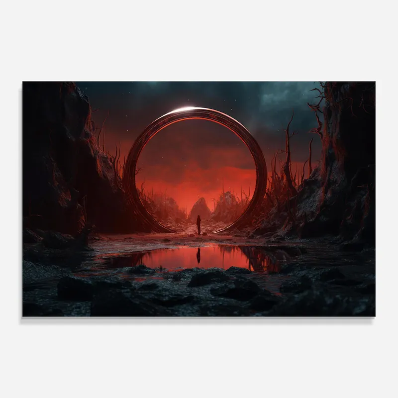 Sonderaktion Glasbild Red Portal