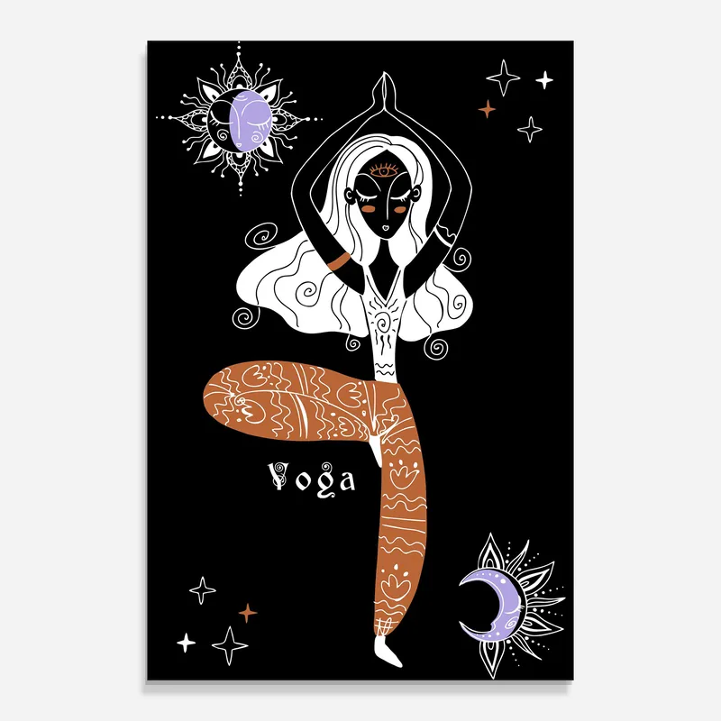 Glasbild Yoga Girl Bestseller