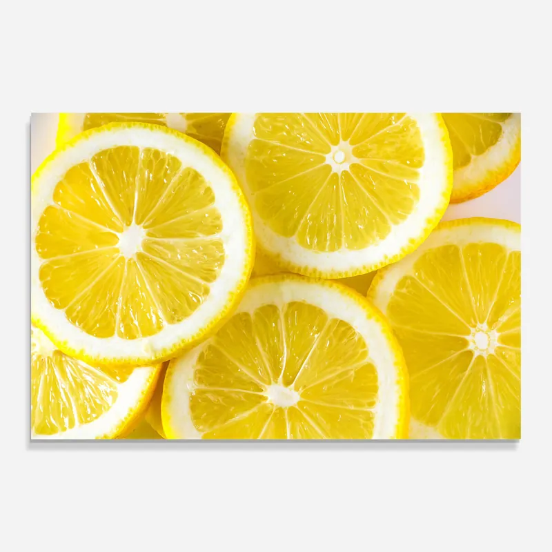 Glasbild Yellow Lime Slice Top-Angebot