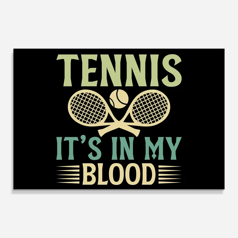 Kostenloser Versand Glasbild Tennis Blood