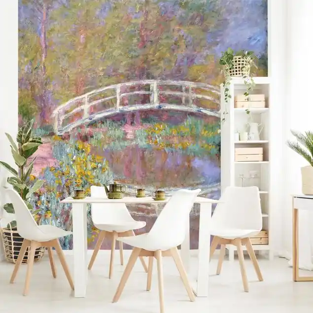 Claude Monet - Brücke Monets Garten Fototapete • Vliestapete + Kleister • hergestellt in Deutschland Saisonangebot