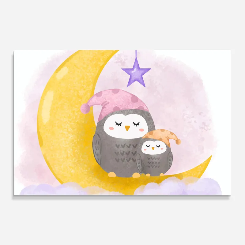 Preisreduziert Glasbild Baby Owl