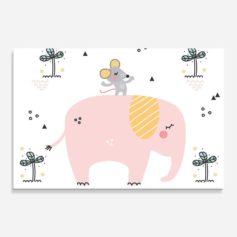Günstig Glasbild Mouse Elephant