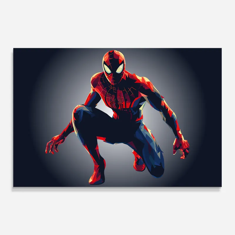 Angebot Glasbild Spiderman
