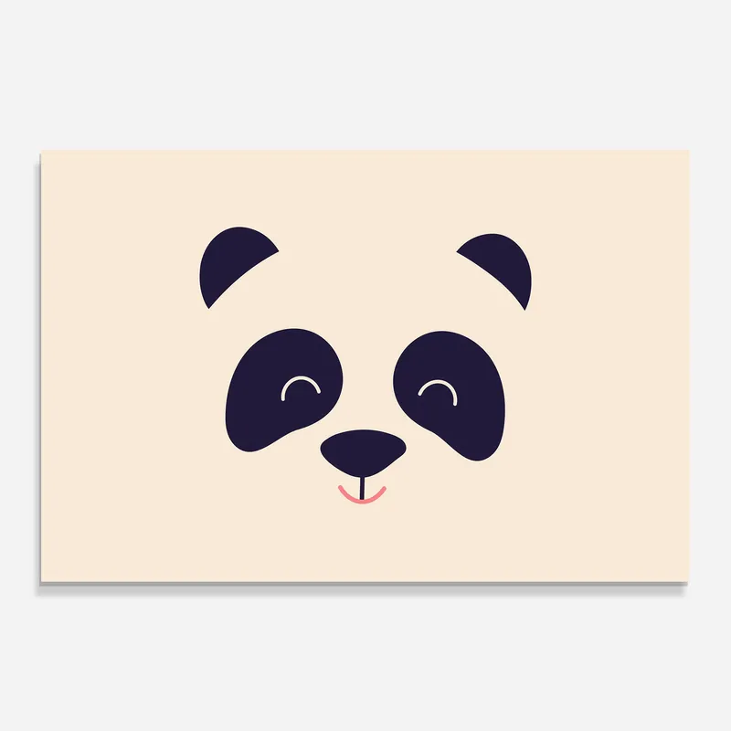 Gratis Versand Glasbild Panda Face Portrait