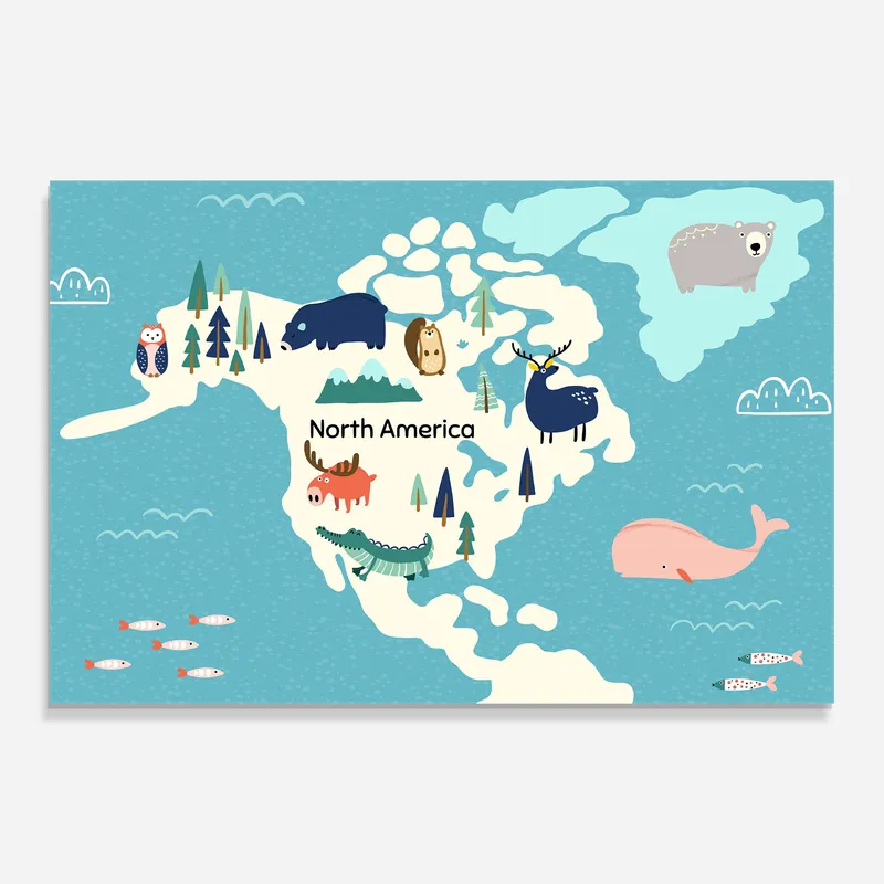 Beliebt Glasbild North America