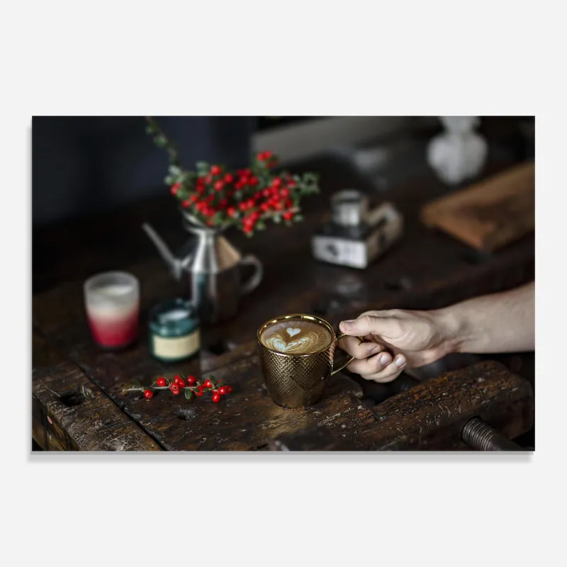Abverkauf Glasbild Coffee Christmas Vibe