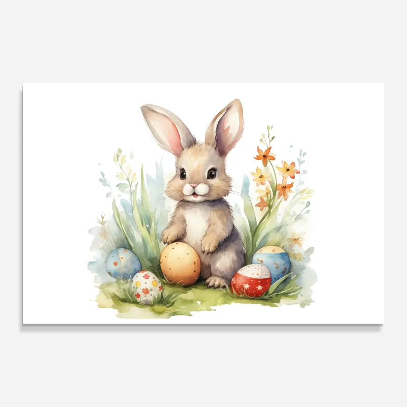 Glasbild Cute Happy Bunny Ausverkauf