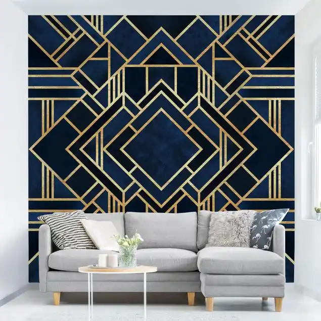 Art Deco Gold Fototapete • Vliestapete + Kleister • hergestellt in Deutschland Sale