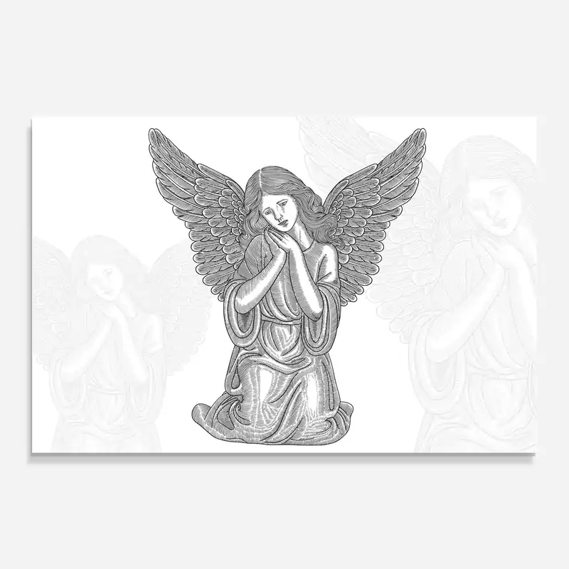 Glasbild Sad Angel Highlight