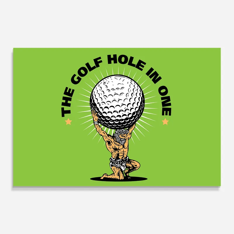 Kostenloser Versand Glasbild Hole In One
