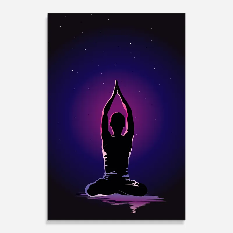 Glasbild Pretty Sky Yoga Beliebt