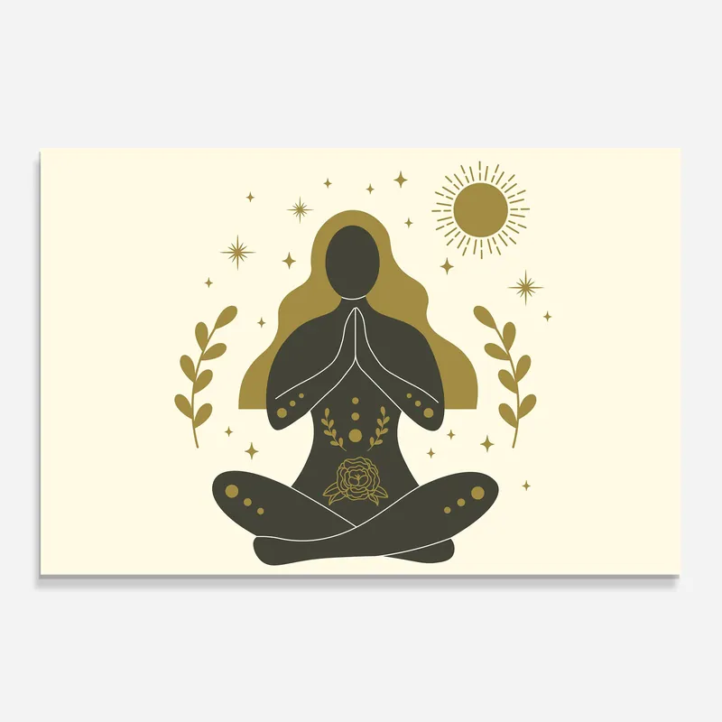 Beliebt Glasbild Yoga Pose Lotus