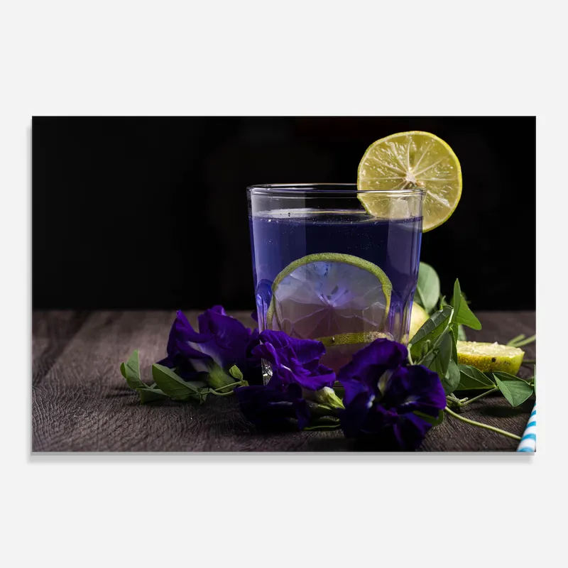 Wochenendangebot Glasbild Purple Lemon Juice