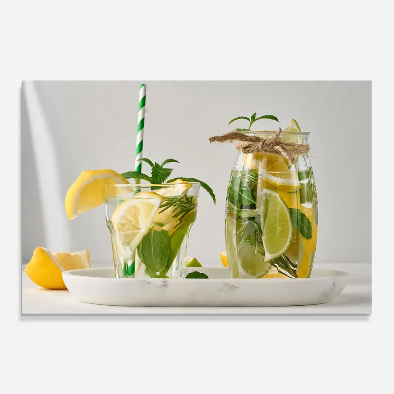 Kracherpreis Glasbild Rosemary Lime Limonade